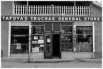 Facade of Tafoya Truchas genereal store. New Mexico, USA ( black and white)