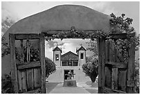 Chimayo Shrine. New Mexico, USA (black and white)