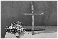 Crosses, Sanctuario de Chimayo. New Mexico, USA (black and white)