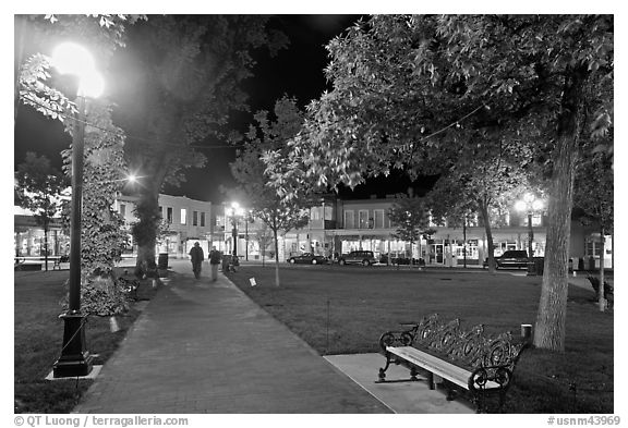 Plazza by night. Santa Fe, New Mexico, USA