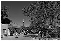 Canyon Road. Santa Fe, New Mexico, USA ( black and white)