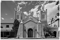 Church San Felipe de Neri. Albuquerque, New Mexico, USA ( black and white)