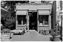 Blue store, old town. Albuquerque, New Mexico, USA ( black and white)