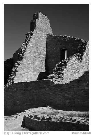 Brick walls, Pueblo Bonito. Chaco Culture National Historic Park, New Mexico, USA