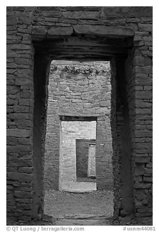 Chaco doorways. Chaco Culture National Historic Park, New Mexico, USA