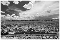 Chetro Ketl great house. Chaco Culture National Historic Park, New Mexico, USA (black and white)