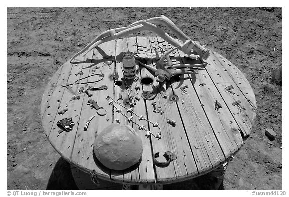 Self-serve items for sale. New Mexico, USA (black and white)