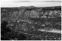 Rio Grande Gorge from Cebolla Mesa. Rio Grande Del Norte National Monument, New Mexico, USA ( black and white)