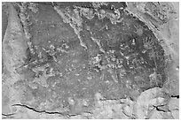 Petroglyphs. El Morro National Monument, New Mexico, USA ( black and white)