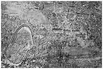 Inscription Rock. El Morro National Monument, New Mexico, USA ( black and white)