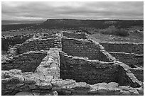 Atsinna Pueblo. El Morro National Monument, New Mexico, USA ( black and white)