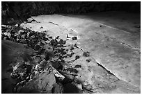 Bandera Volcano Ice Cave. El Malpais National Monument, New Mexico, USA ( black and white)