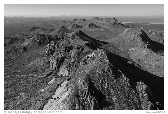Aerial view of Dona Ana Peak. Organ Mountains Desert Peaks National Monument, New Mexico, USA