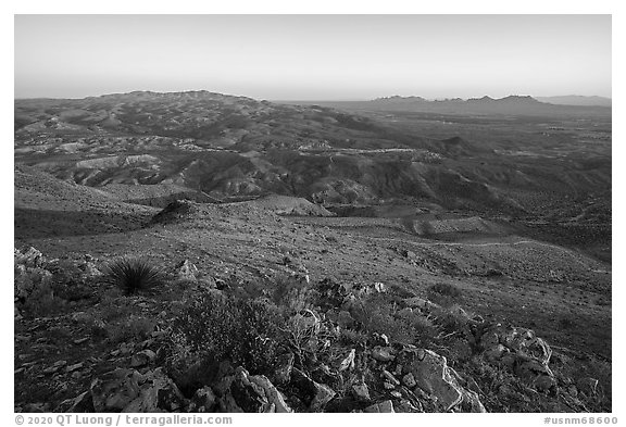 Robledo Mountains and Dona Anna Mountains from Picacho Mountain. Organ Mountains Desert Peaks National Monument, New Mexico, USA