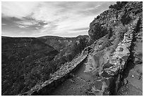 Switchbacks of Big Arsenic Trail. Rio Grande Del Norte National Monument, New Mexico, USA ( black and white)