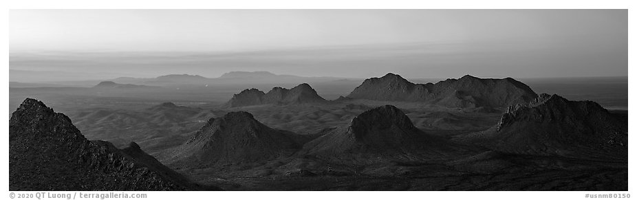 Cluster of desert peaks, Dona Ana Mountains. Organ Mountains Desert Peaks National Monument, New Mexico, USA