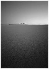 Flat playa with thin mud cracks, Black Rock Desert. Nevada, USA ( black and white)