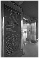 Art Deco style commemorative plate and doors. Hoover Dam, Nevada and Arizona ( black and white)