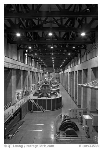 Nevada generator room. Hoover Dam, Nevada and Arizona