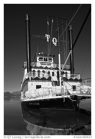 Tahoe Queen, South Lake Tahoe, Nevada. USA (black and white)