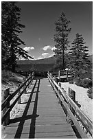Boardwalk, Lake Tahoe-Nevada State Park, Nevada. USA (black and white)
