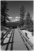 Boardwalk, Lake Tahoe-Nevada State Park, Nevada. USA ( black and white)