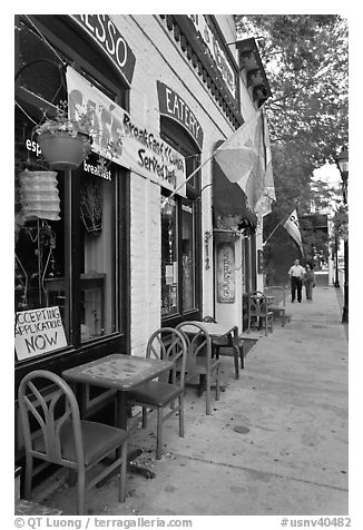 Cafe and sidewalk. Carson City, Nevada, USA