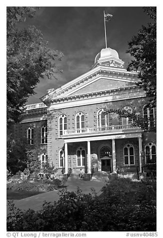 Nevada Capitol building. Carson City, Nevada, USA (black and white)