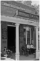 Nevada oldest saloon. Genoa, Nevada, USA ( black and white)