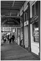 Arcade. Virginia City, Nevada, USA (black and white)