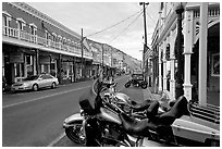 Main street. Virginia City, Nevada, USA ( black and white)