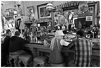 Saloon bar. Virginia City, Nevada, USA ( black and white)