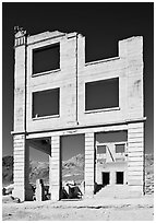 Bank ruins, Ryolite. Nevada, USA ( black and white)