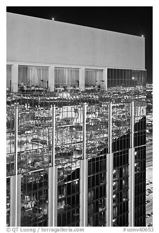 Top of the Hotel at Mandalay Bay. Las Vegas, Nevada, USA (black and white)