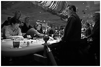 Casino table game. Las Vegas, Nevada, USA (black and white)