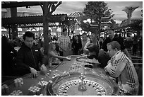 Roulette casino game. Las Vegas, Nevada, USA ( black and white)