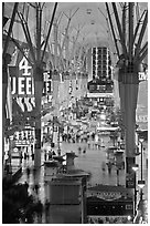 Fremont street experience, downtown. Las Vegas, Nevada, USA ( black and white)