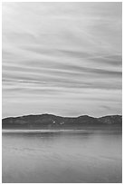 Blue mountains and clouds, winter, Lake Tahoe, Nevada. USA ( black and white)