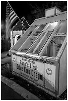 Drive-through chapel. Reno, Nevada, USA (black and white)