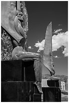 Winged Figures of the Republic. Hoover Dam, Nevada and Arizona ( black and white)