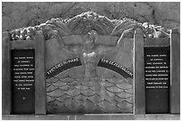 Oskar Hansen memorial. Hoover Dam, Nevada and Arizona (black and white)