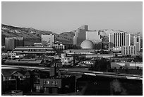 Reno skyline, early morning winter. Reno, Nevada, USA ( black and white)