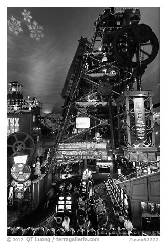 Inside Circus Circus casino. Reno, Nevada, USA (black and white)