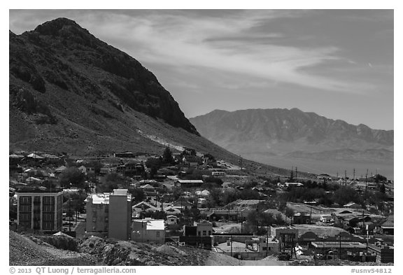 View of downtown. Nevada, USA (black and white)