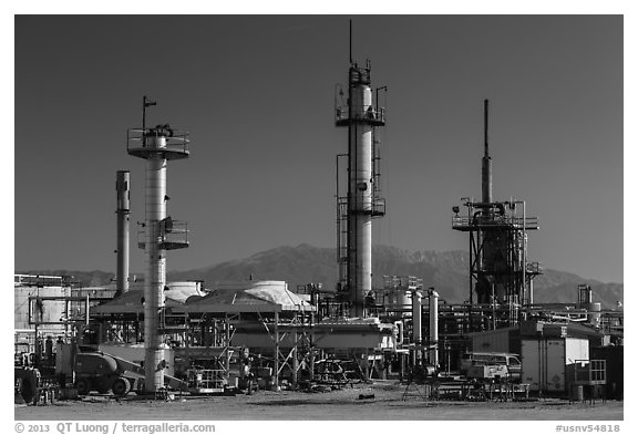 Refinery. Nevada, USA (black and white)