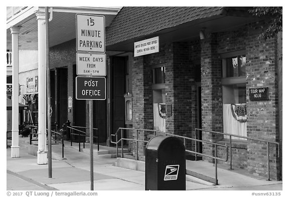 Post office, Eureka. Nevada, USA (black and white)