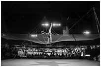 Acrobat, Circus Circus casino. Reno, Nevada, USA ( black and white)