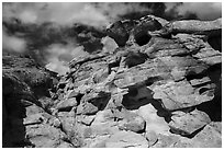 Rocks, Whitney Pocket. Gold Butte National Monument, Nevada, USA ( black and white)