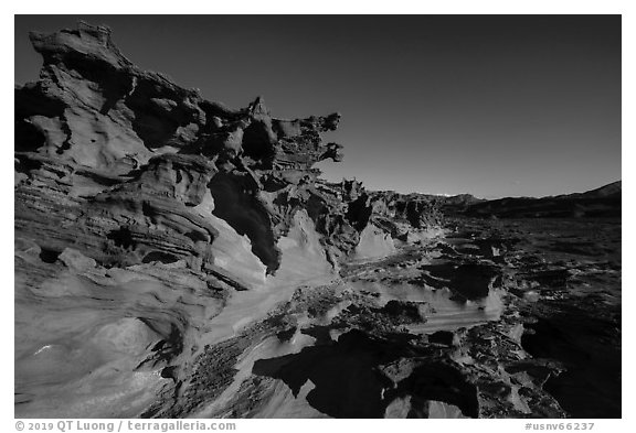 Little Finland, afternoon. Gold Butte National Monument, Nevada, USA (black and white)