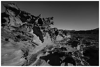 Little Finland, afternoon. Gold Butte National Monument, Nevada, USA ( black and white)